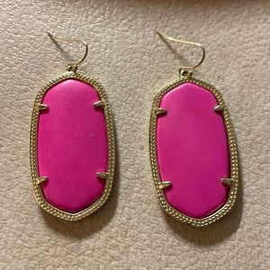 Kendra Scott Neon pink and Gold earrings. Super cute!